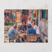 Mahjong in de Alley Hutong China Briefkaart (Voorkant)