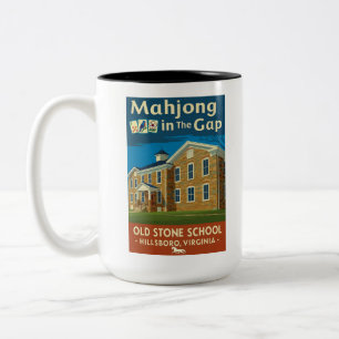 Mahjong in de Gap Coffee Mug Tweekleurige Koffiemok