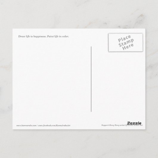 Mahjong in Hong Kong Briefkaart (Achterkant)