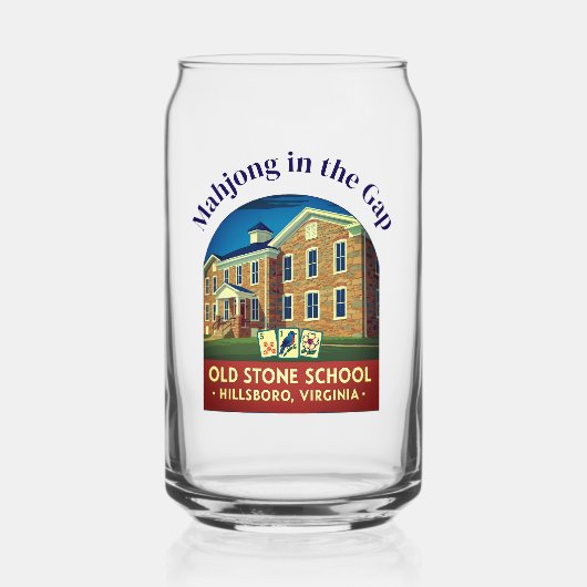 Mahjong in the Gap - Beverage Glass Blikvorm Glas (Voorkant)