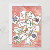 mahjong invite-kaart kaart (Voorkant)