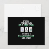 Mahjong Is A Smart People Game Mahjong Player Briefkaart (Voorkant / Achterkant)