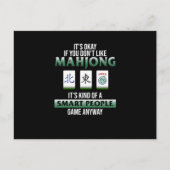 Mahjong Is A Smart People Game Mahjong Player Briefkaart (Voorkant)
