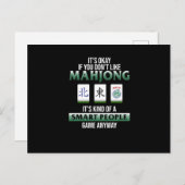 Mahjong is een slimme speler uitnodiging briefkaart (Voorkant / Achterkant)