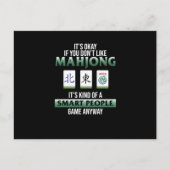Mahjong is een slimme speler uitnodiging briefkaart (Voorkant)