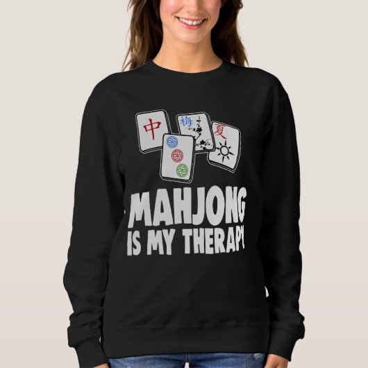 Mahjong is mijn Therapy T-shirt Vrouwen Game Lover (Voorkant)