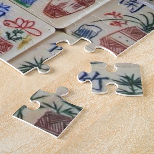 Mahjong Jigzaag Puzzle Legpuzzel (Zijkant)