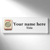 Mahjong Joker Naambadge (Voorkant)