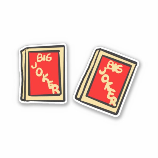 Mahjong Joker Tegel Stickers (Voorkant)