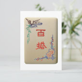 Mahjong Joker-tegeluitnodiging Kaart (Staand voorkant)