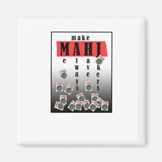 mahjong jokers logo magneet (Voorkant)