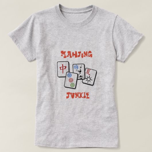 Mahjong Junkie T-shirt (Design voorkant)