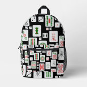 Mahjong kaarten spel dobbelstenen bedrukte rugzak (Voorkant)