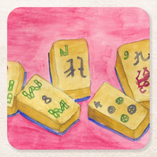 Mahjong Kartonnen Onderzetters (Voorkant)