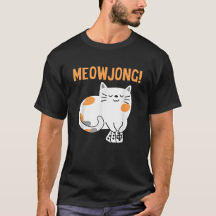 Mahjong Kat Speler Bordspel Mah Jong China Soli T-shirt