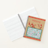 Mahjong Kersenbloesem Spiraal Notebook Notitieboek (Binnen)