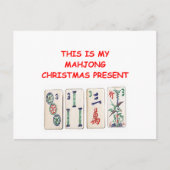 MAHJONG kerst Feestdagenkaart (Voorkant)