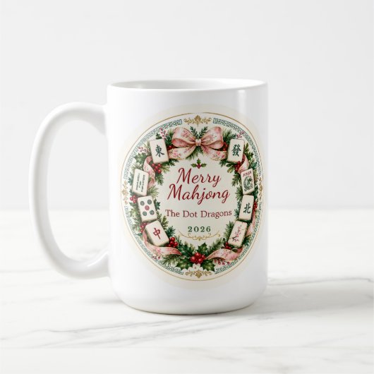 Mahjong Kerst Koffiemok (Links)