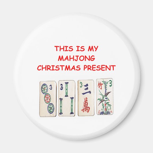 MAHJONG kerst Magneet (Voorkant)