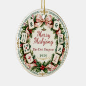 Mahjong Kerst Ornament Cadeau (Rechts)