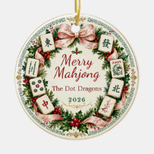 Mahjong Kerst Ornament Cadeau