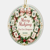 Mahjong Kerst Ornament Cadeau (Links)