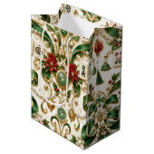 Mahjong Kerstmis Medium Cadeauzakje (Voorkant Gekanteld)