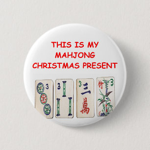 MAHJONG kerstmis Ronde Button 5,7 Cm