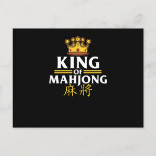 Mahjong King Game Mahjong Player Games Grafisch Aankondigingskaart