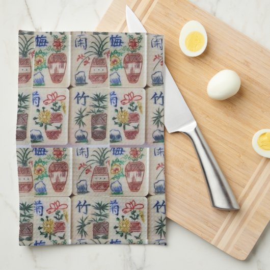 Mahjong Kitchen Hand Towel Theedoek (Quarter Fold)