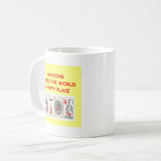 mahjong koffiemok (Voorkant links)