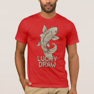 Mahjong Koi Vis T-shirt Lucky Draw Tegeltje Tee