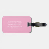 Mahjong Koningin Gepersonaliseerde Naam in Roze Bagagelabel (Achterkant horizontaal)