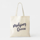 Mahjong Koningin in Blauw Persoonlijk Tote Bag (Achterkant)