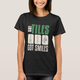 Mahjong Krijgt Tegels Krijgt Glimlachen Ontwerp Ma T-shirt