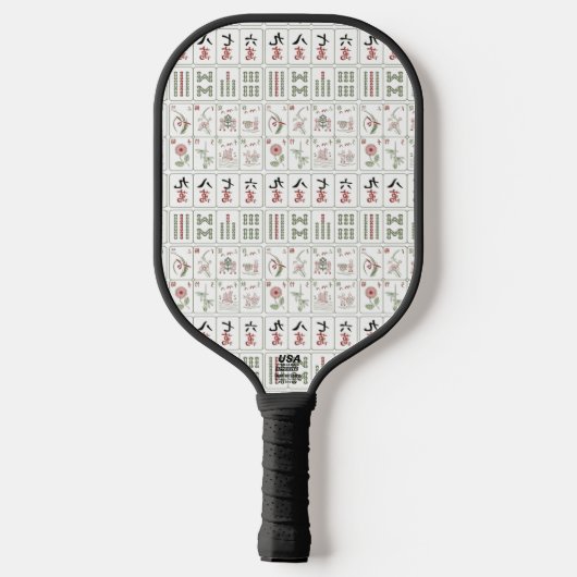 Mahjong liefhebbers Pickleball Paddle (Achterkant)