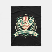 Mahjong Lover Chinese Game Night Funny Mahjong Soc Fleece Deken (Voorkant)