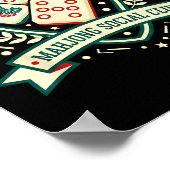 Mahjong Lover Chinese Game Night Funny Mahjong Soc Poster (Hoek)