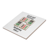 Mahjong Luck Strategie Speler Fans Tegeltje (Zijkant)