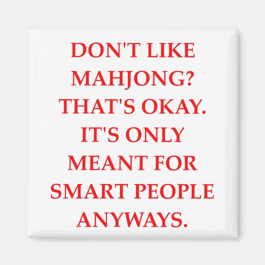 MAHJONG MAGNEET (Voorkant)