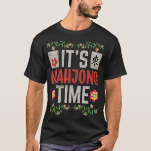 Mahjong Mahjong Spelers Het is Mahjong Tijd T-shirt