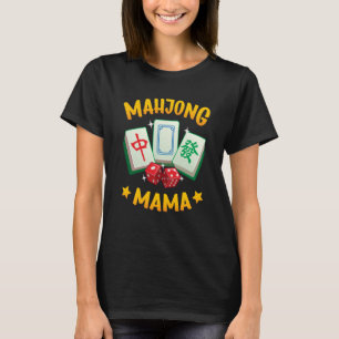 Mahjong Mama Mah Jonng Tegels en Dice Women T-shirt