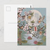 Mahjong Maneschijn Briefkaart (Voorkant / Achterkant)