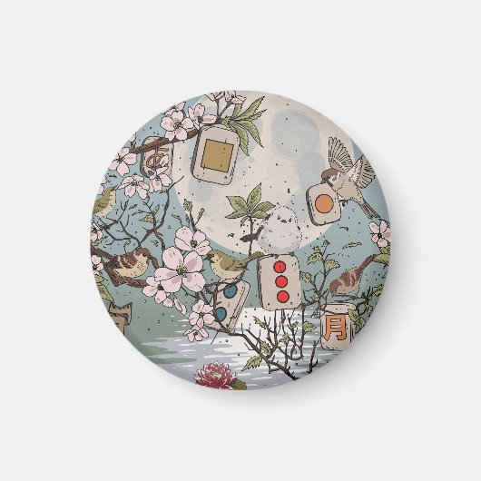 Mahjong Maneschijn Magneet (Voorkant)