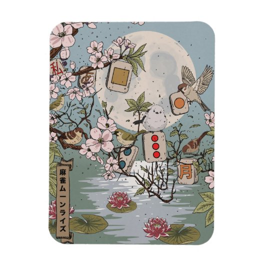 Mahjong Maneschijn Magneet (Verticaal)