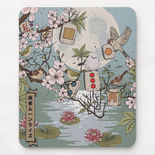 Mahjong Maneschijn Muismat (Voorkant)