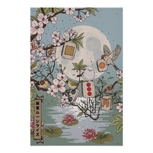 Mahjong Maneschijn Perfect Poster (Voorkant)