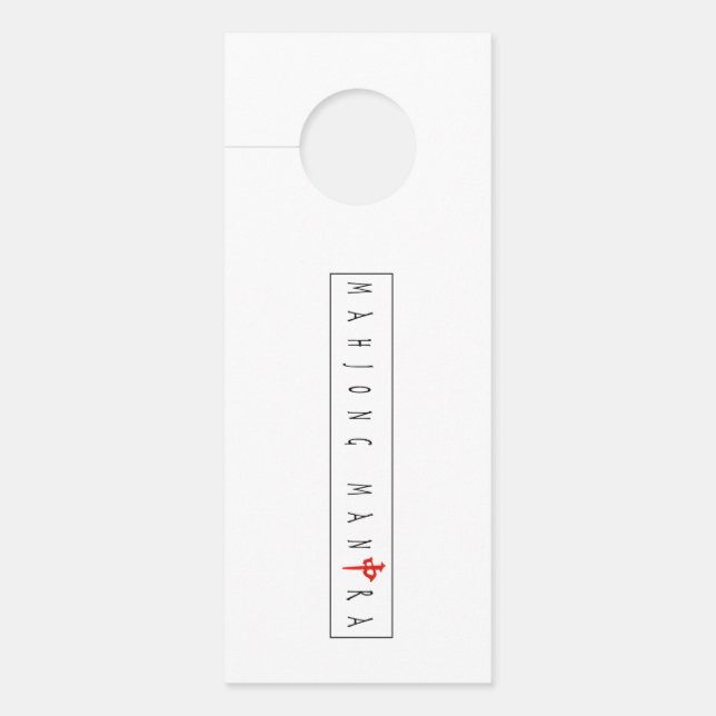 Mahjong Mantra deurhanger/tegel mixer Deurhanger (Voorkant)