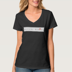 Mahjong Mantra Women's Black V-Neck Cotton T-Shirt