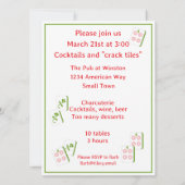 Mahjong Martini Cocktail Party Uitnodiging (Achterkant)